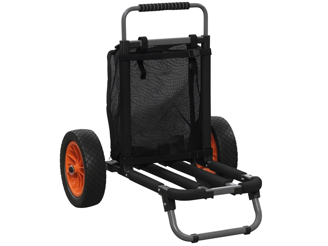 Carrito De Playa Plegable Con Ruedas Grandes De 30 Cm, Bolsillo Para Terrenos Irregulares Y Asa Telescópica.