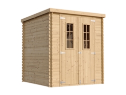 Cobertizo de madera con suelo impregnado 3,53 m² H200x204x204 cm Timbela M309cm309g