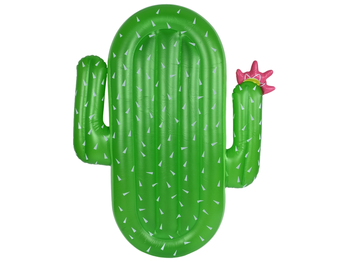 Silla flotante de PVC con forma de cactus para piscina exterior.