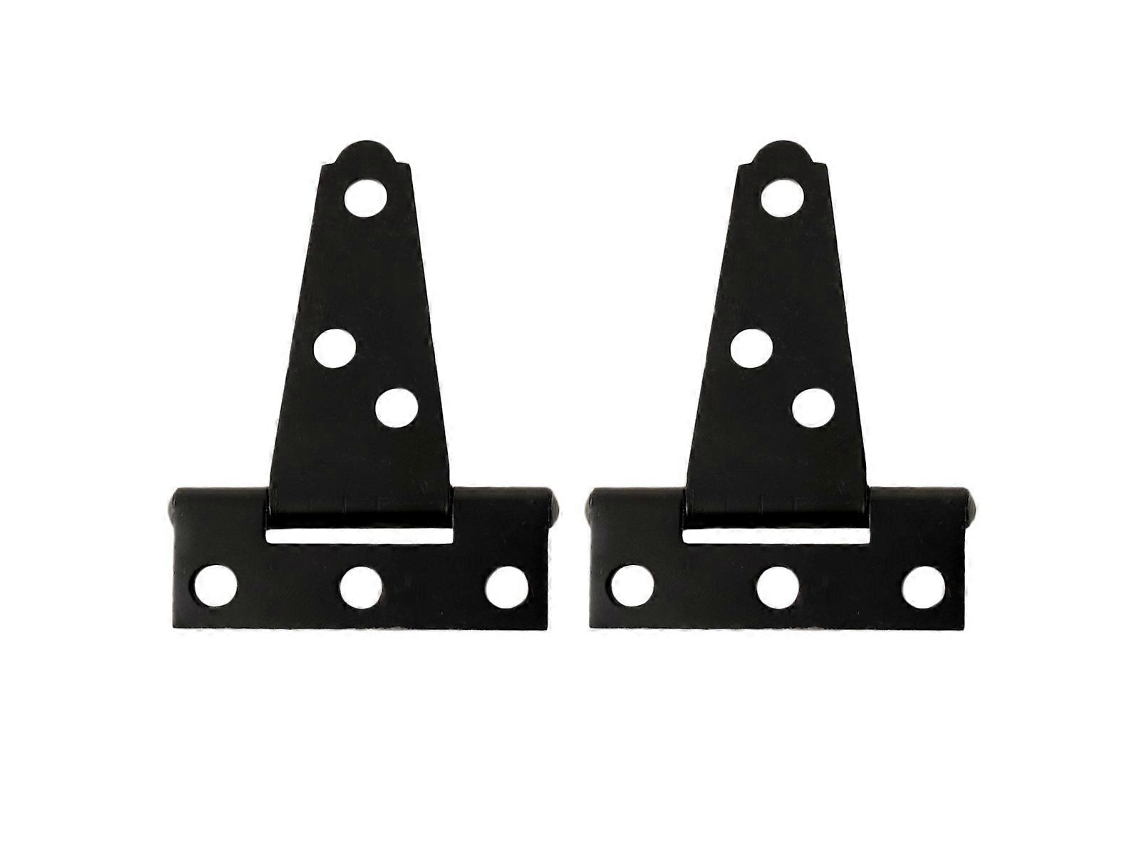 2 Bisagras De Hierro Para Muebles De Cocina Puertas Pesadas Auto-cierre T Forma Resistente A La Corrosión Fácil Instalación 5x4.5 Cm Negro