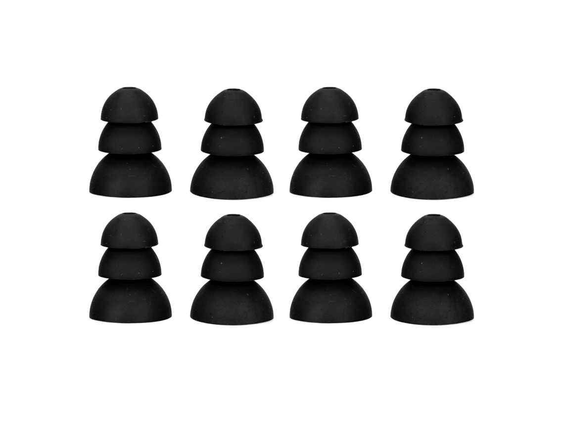 8 Puentes Auriculares Para Audífonos De Silicona Suave De 3 Capas Para Bte Ite Pocket Domes Negros