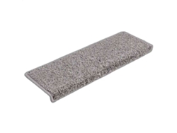 Alfombrillas Para Escaleras 30 Uds 65x21x4 Cm Gris Borde Rectangular