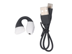 Fone de Ouvido Sem Fio LAXISCREED Bluetooth V5.4 com Clamp On e Ring Branco