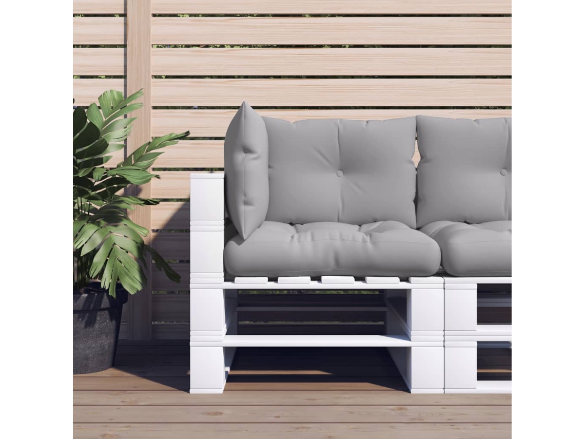 Cojines para muebles de palets, 3 piezas, tela gris HARLANV1
