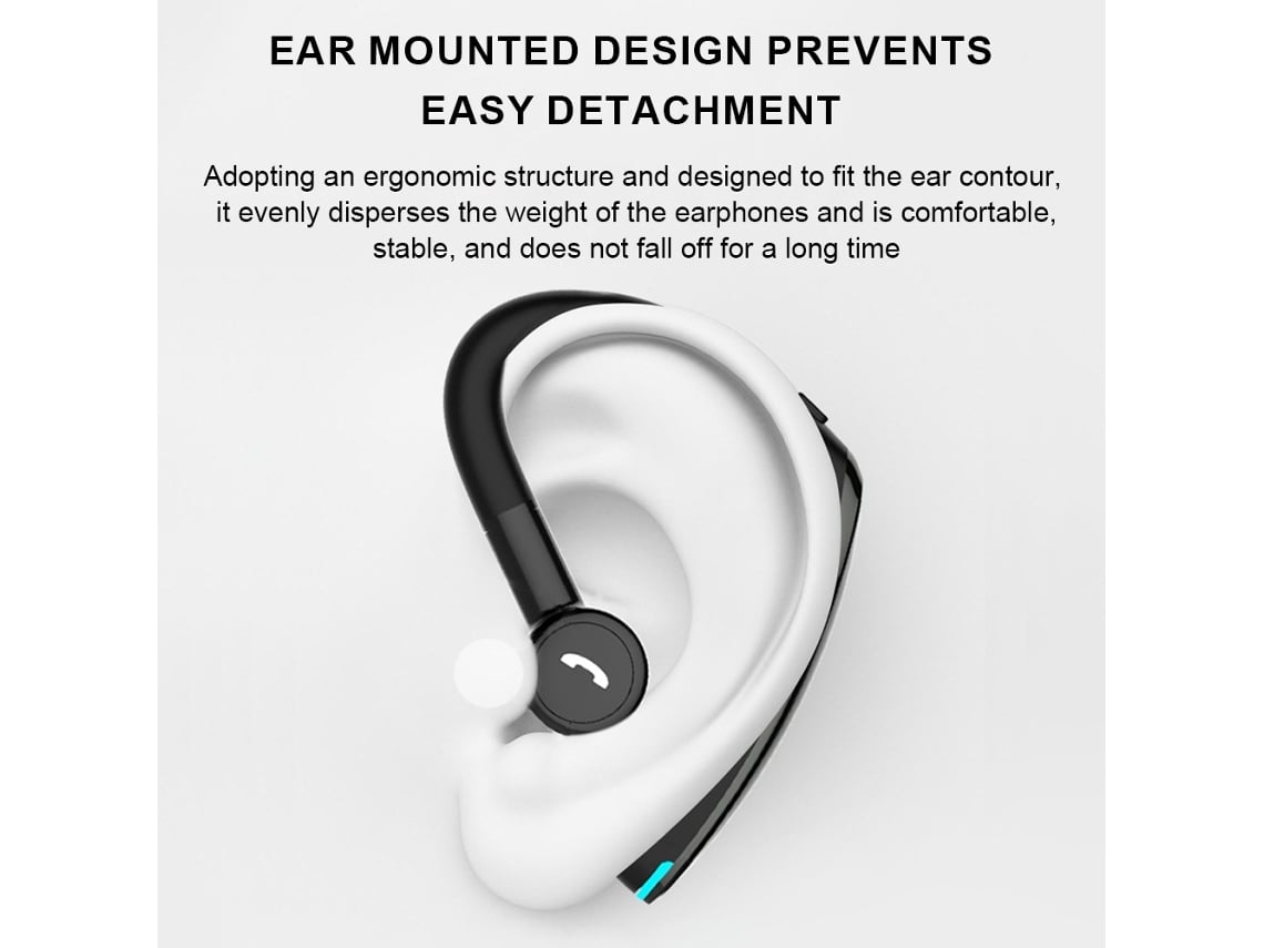 ELKUAIE Auricular Bluetooth, auricular Bluetooth, auriculares inalámbricos  manos libres para conducir/negocios/oficina, para teléfono móvil  iOS/Android