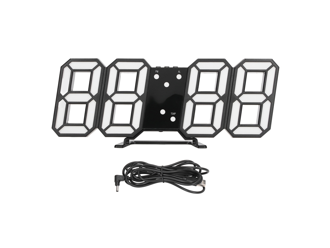 Reloj Digital Led 3d Inteligente Con Fecha, Temperatura Y Ajuste Automático De Brillo Para Pared