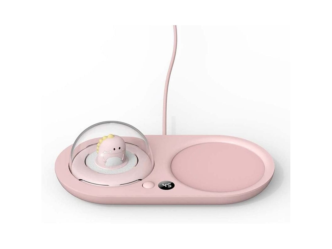 Calentador Eléctrico De Tazas De 20 W Con Temperatura Constante, 110 V, Color Rosa (taza No Incluida).