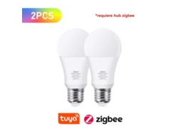 (2 Piezas) Bombillas Led E27 15w Rgb+ww+cw, Compatibles Con Tuya Smart