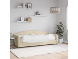 Sofá Cama Con Colchón Tela Crema 80x200 Cm