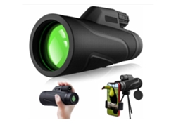 Telescopio monocular 12x42 para adultos, impermeable, HD, de alta potencia, con prisma Bak4, para observación de aves, caza y USB.