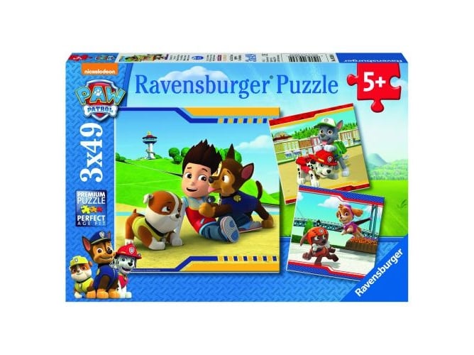 Conjunto de Puzzles RAVENSBURGUER Patrulla Canina (49 Piezas)