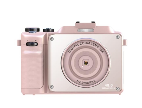 Cámara digital EZII CDX9 48MP F2.2 18X multiplicación Pantalla de 3 pulgadas 4K Regalo de cumpleaños rosa