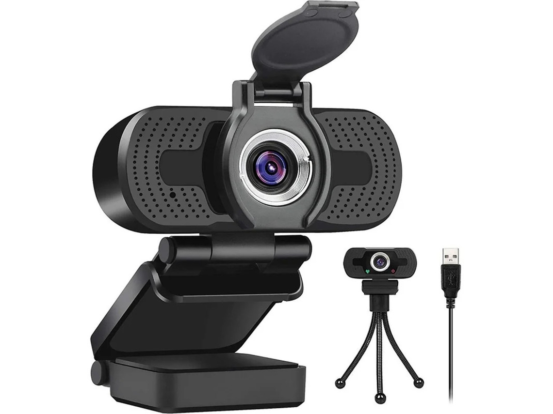 Cámara web Full HD 1080p con cubierta para portátil, ideal para conferencias y videollamadas, transmisión profesional con videollamadas, plug and play, Yizhood