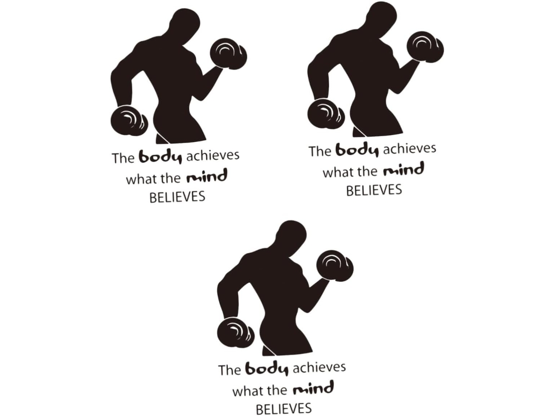 Juego De 3 Pegatinas De Pared Deportivas Motivacionales Con Frases Inspiradoras.