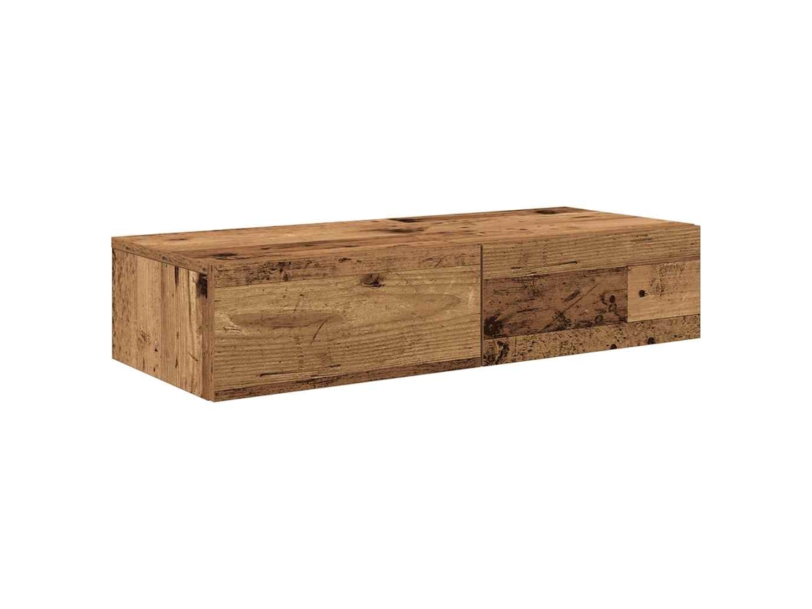 Maison Exclusive - Estante De Pared Con Cajones Madera Contrachapada Madera Vieja