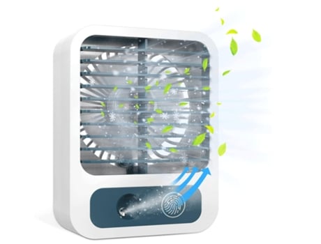 Mini ventilador de escritorio USB, ventilador de niebla de enfriamiento rápido de 3 velocidades con tanque de agua de 60 ml, blanco BISBISOUS