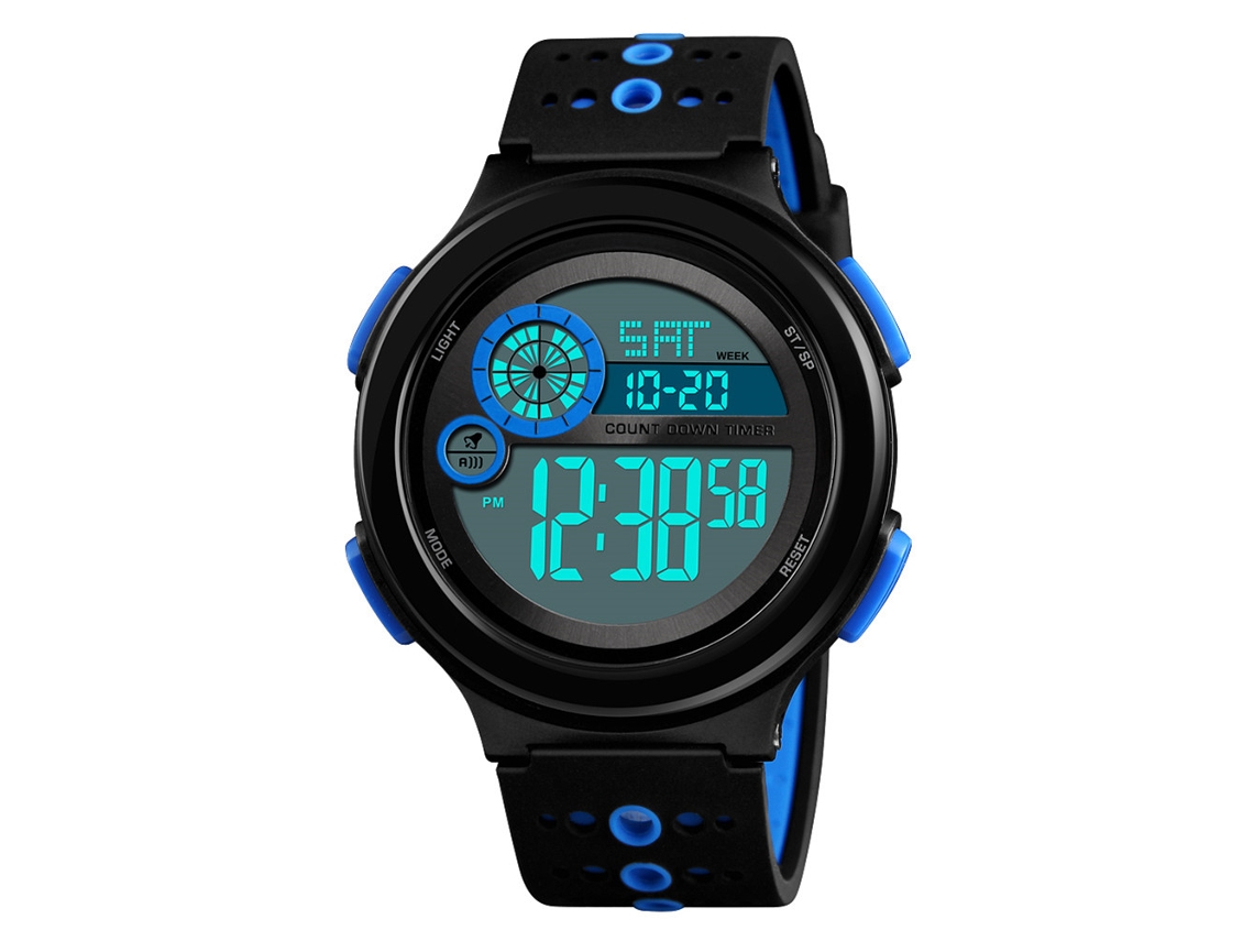 Reloj Electrónico Luminoso Para Hombre, Resistente Al Agua Hasta 30 M, Con Correa De Silicona.