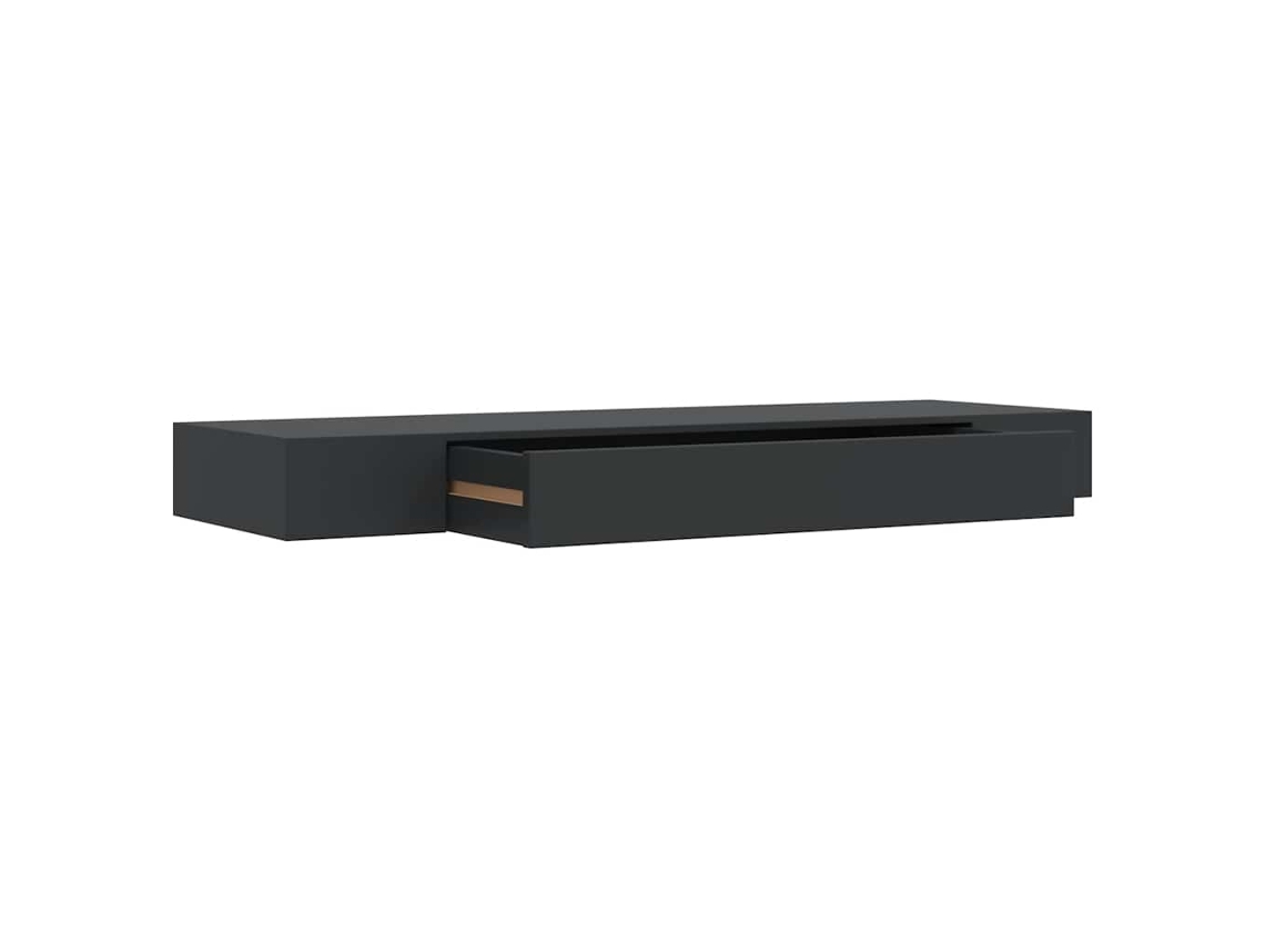 Estante de pared VIDAXL Negro Tablero DM (80x25x8 cm)