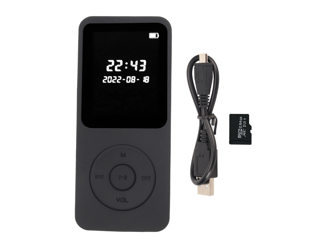 Reproductor Mp3/mp4 Bluetooth 5.0 Ultra Delgado 1.77" Lcd Reproductor De Música Portátil Hifi 64g