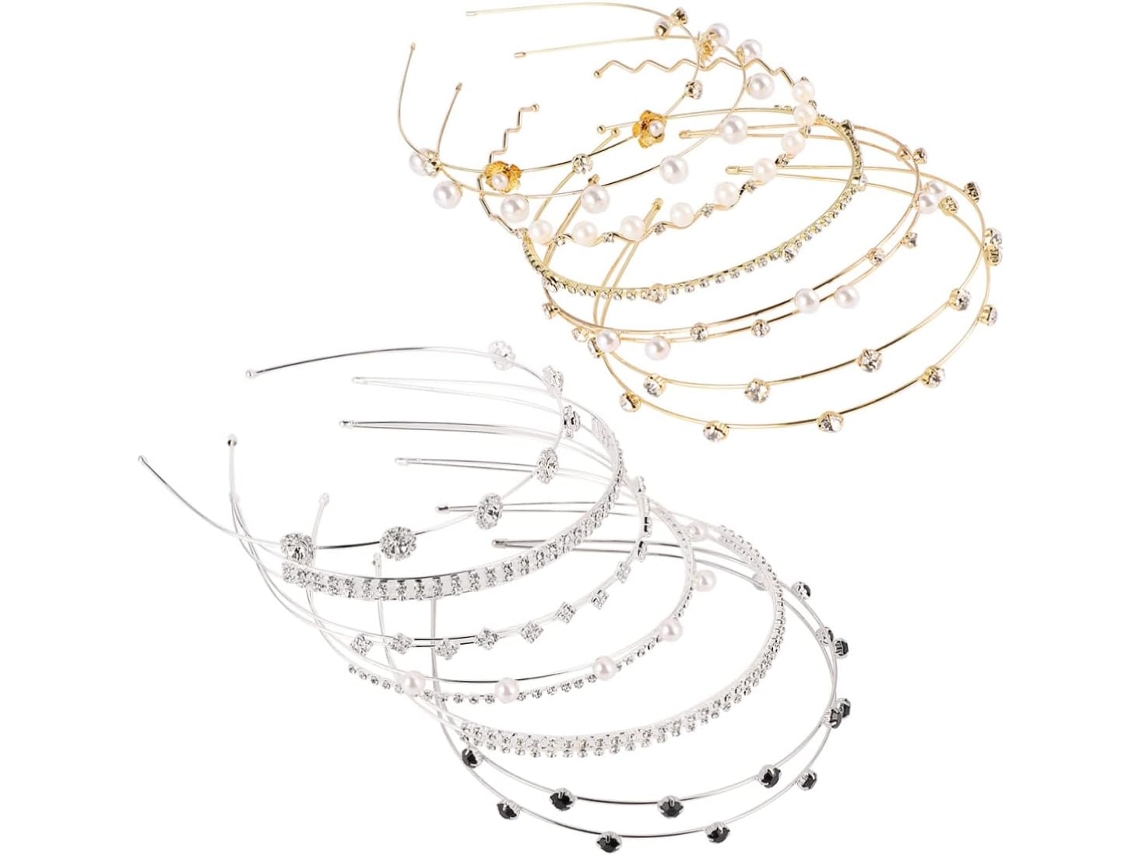 Conjunto De 12 Diademas De Perlas Para Mujer, Delicadas Cintas Para El Cabello, Elegantes Accesorios Para El Cabello.