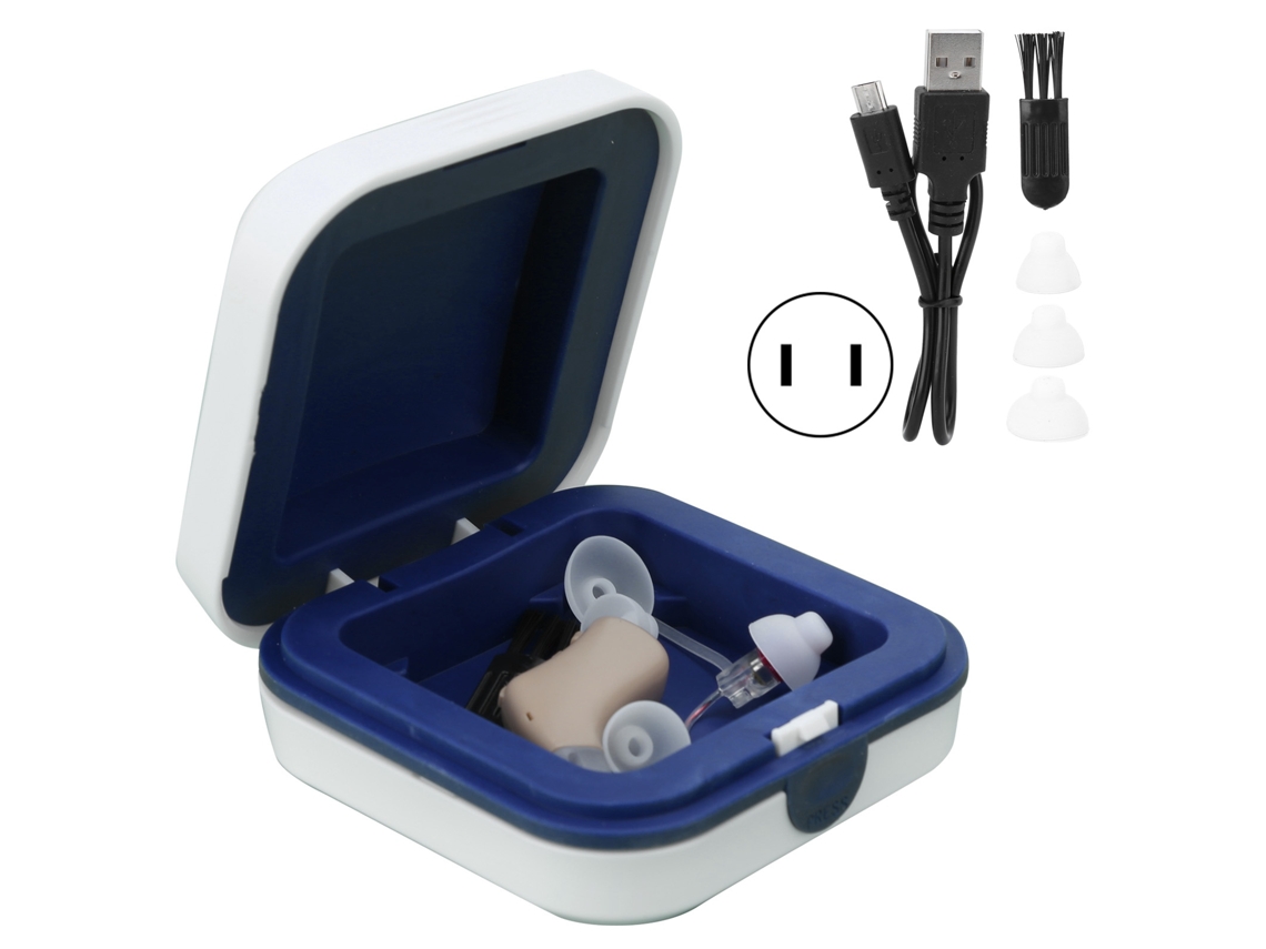 Audífono Recarregável G-28c Amplificador De Som Sem Fio Volume Ajustável Com Redução De Ruído Us Plug