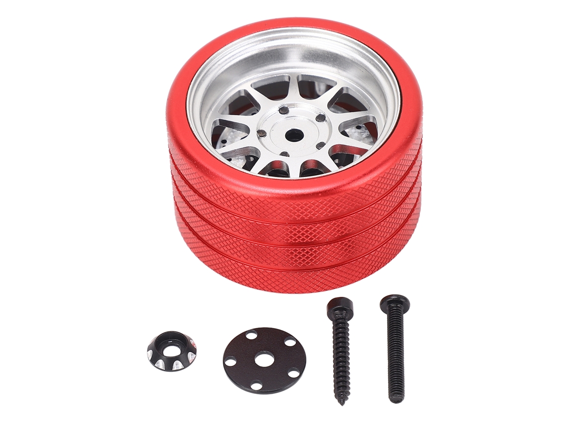 Rueda De Control Rc De Aluminio Para Flysky Nb4, Accesorio De Repuesto, Color Plata, Ligera Y Antideslizante.