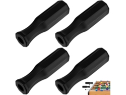 Mangos Ergonómicos De Plástico Negro Para Balones De Fútbol, Juego De 4, Fáciles De Limpiar.