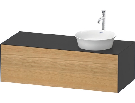 DURAVIT Tulip blanco, mueble de pared, ancho 1300 x fondo 550mm, con 1x extraíble, con tecnología tip-on, WT4977R