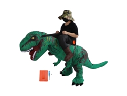Disfraz Inflable E Impermeable De Dinosaurio Para Adultos, Ideal Para Fiestas De Cosplay De Halloween Y Juegos (verde).