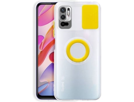 Funda Xiaomi Redmi Note 10 5G HFS-HOUSE con Anillo de Soporte (Amarillo)