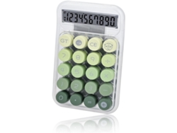 Calculadora de escritorio Eifson, pantalla LCD mecánica, botones grandes, 10 dígitos (verde)