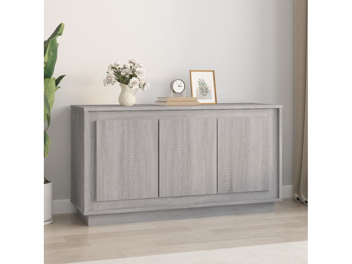 Aparador Madera Contrachapada Gris Sonoma 102x35x55 Cm