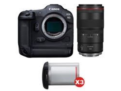 Canon EOS R3 + RF 100mm f/2.8 L Macro IS Usm + 3 Canon LP e19 + Libro electrónico “20 consejos para fotos impresionantes”
