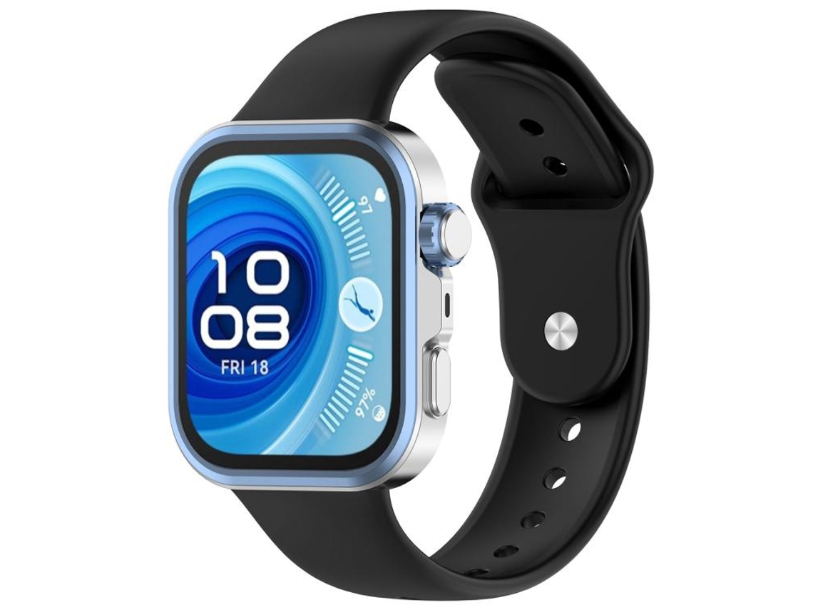 Bracelete Para Huawei Watch Fit 4 / Fit 4 Pro / Fit 3 - Silicone - Fecho Invertido Preta