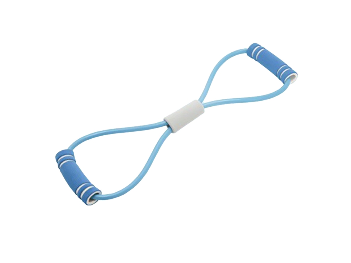 Banda De Resistencia Ajustable En Forma De Ocho Con Espuma Tpe Para Entrenamiento De Fuerza Y Estiramiento - Azul
