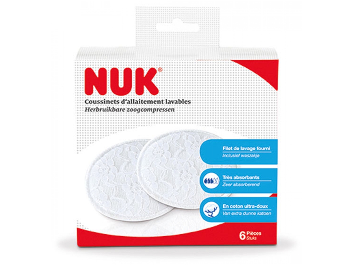 NUK Cojines de Enfermería Lavables 6 Cojines
