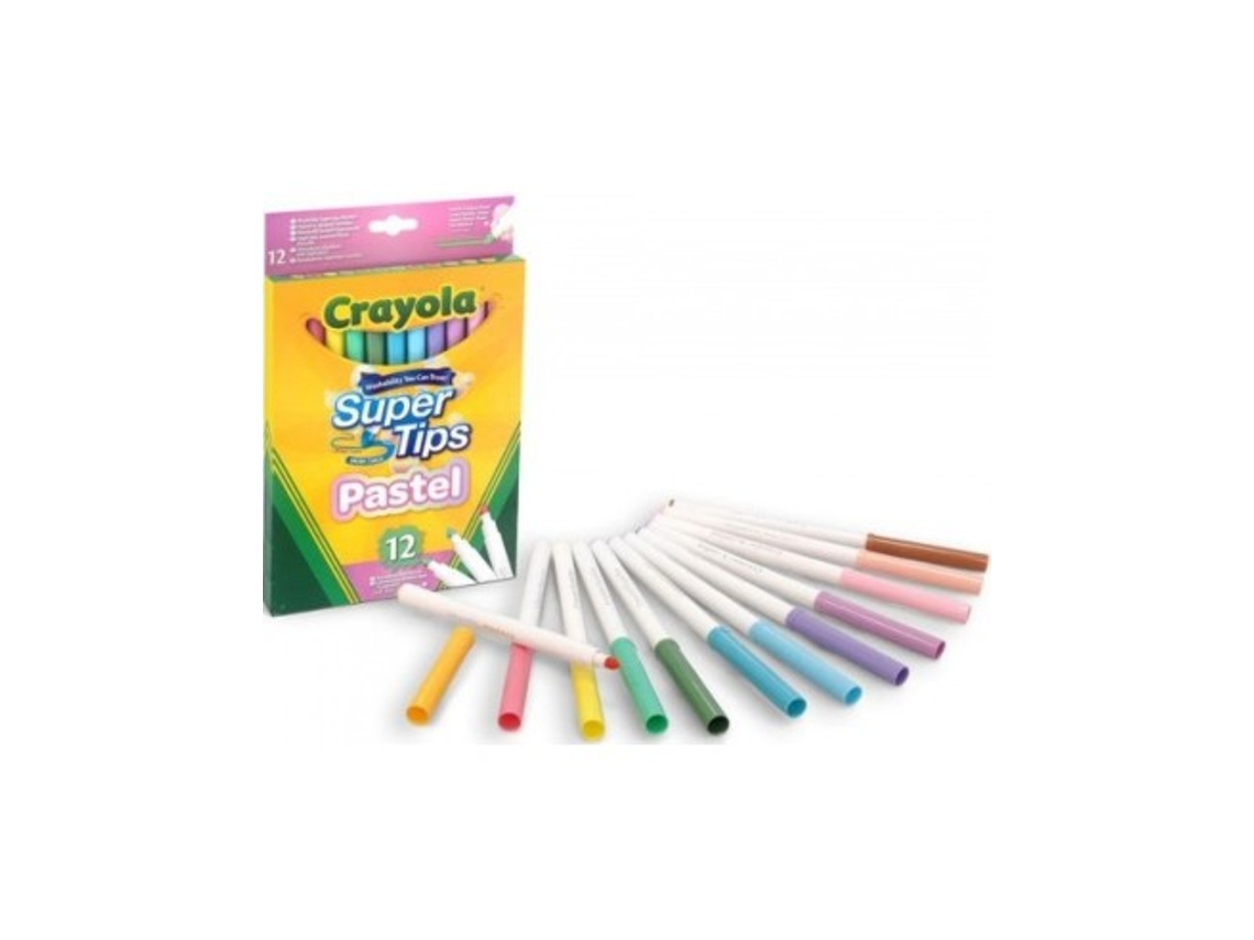 Estuche de 12 rotuladores lavables de punta superfina en colores pastel