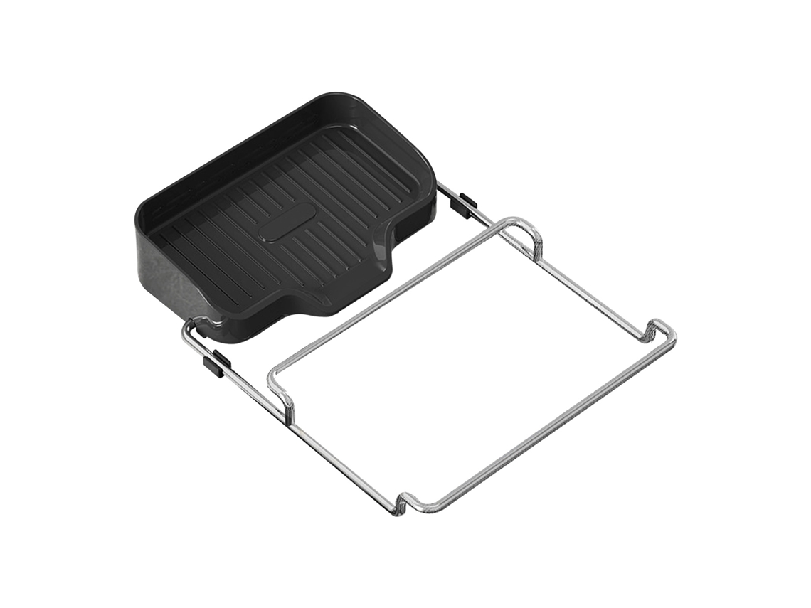 Cubo De Basura De Cocina Lavo Con Filtro, 50 Mallas, Pp Y Acero Inoxidable, Negro.