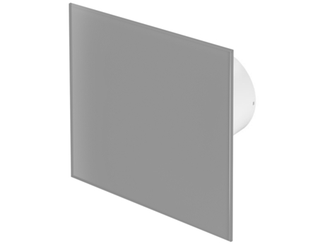 Ventilador extractor con temporizador de 125 mm, panel frontal de vidrio gris mate, ventilación de techo y pared TRAX AWENTA