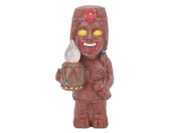 Lámpara solar creativa de resina con tótem de rostro sonriente maya para jardín CHABERLU