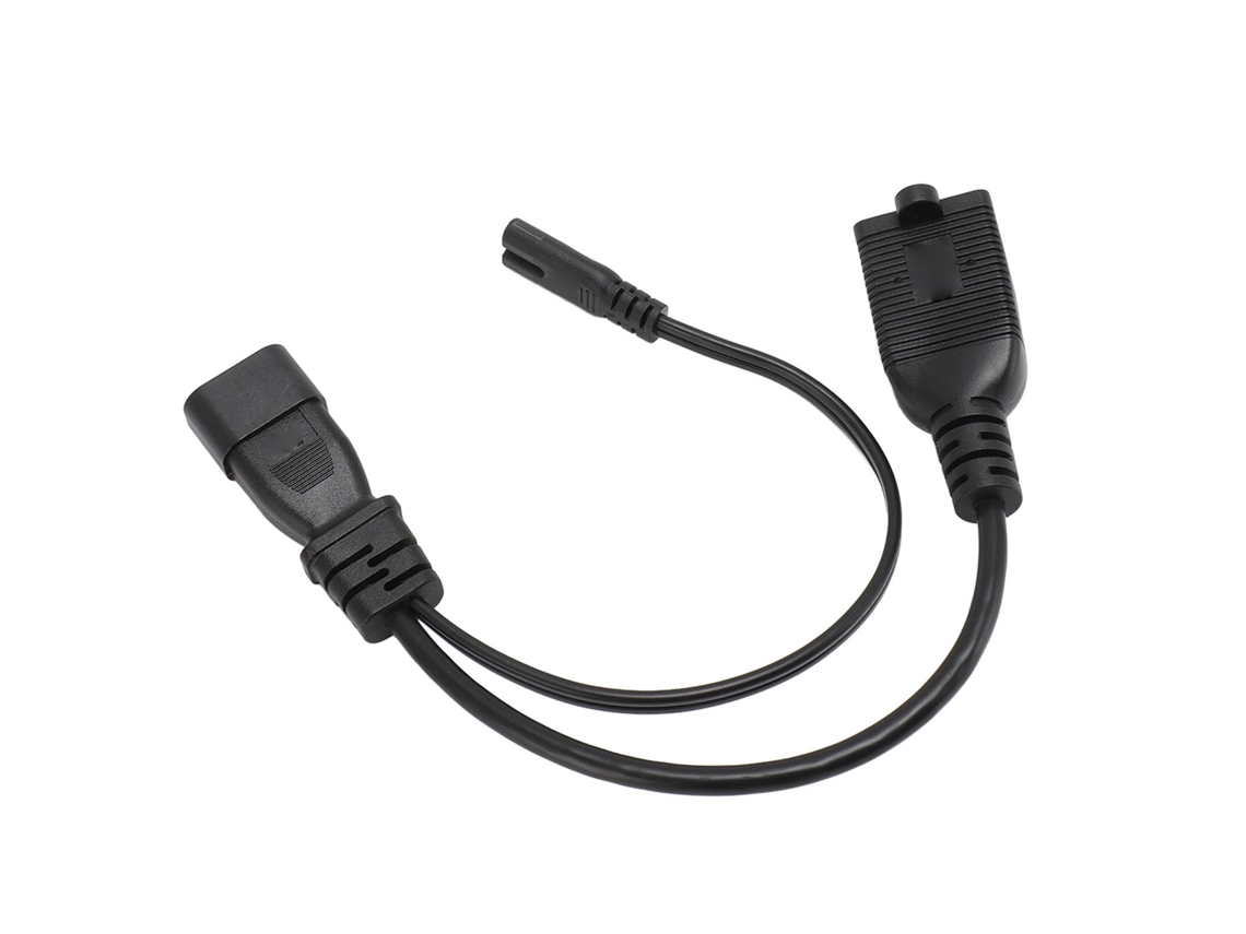 Cables De Alimentación Profesionales Con Divisor En Y Iec320 C14 A C7 Nema 5 20r De 0,32 M/1,0 Pies