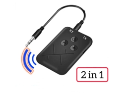 Transmisor y receptor Bluetooth 5.0, adaptador de audio auxiliar 2 en 1 para auriculares. Rosewell