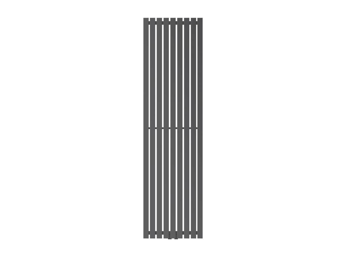 Radiador toallero de panel para baño 1800x480mm antracita recto conexión central LUXEBATH