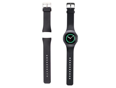 Correa de silicona para reloj Samsung Galaxy Gear S2 SM-R730/SM-R720 Negro