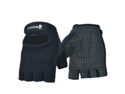 (negro L) Guantes De Ciclismo Con Botón De Medio Dedo, Fabricados En Silicona, De Colores Vivos, Antideslizantes Y Transpirables.