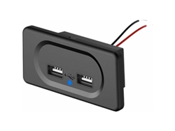 Cargador Usb Doble De 12v-24v 3.1a Con Qc3.0, Puerto Impermeable Para Coches/camiones/autocaravanas.