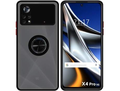 Carcasa para Xiaomi Poco X4 Pro 5G TUMUNDOSMARTPHONE Anillo Negro