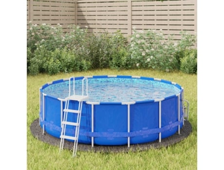 Tapiz de suelo piscina geotextil de poliéster gris claro 306cm VIDAXL