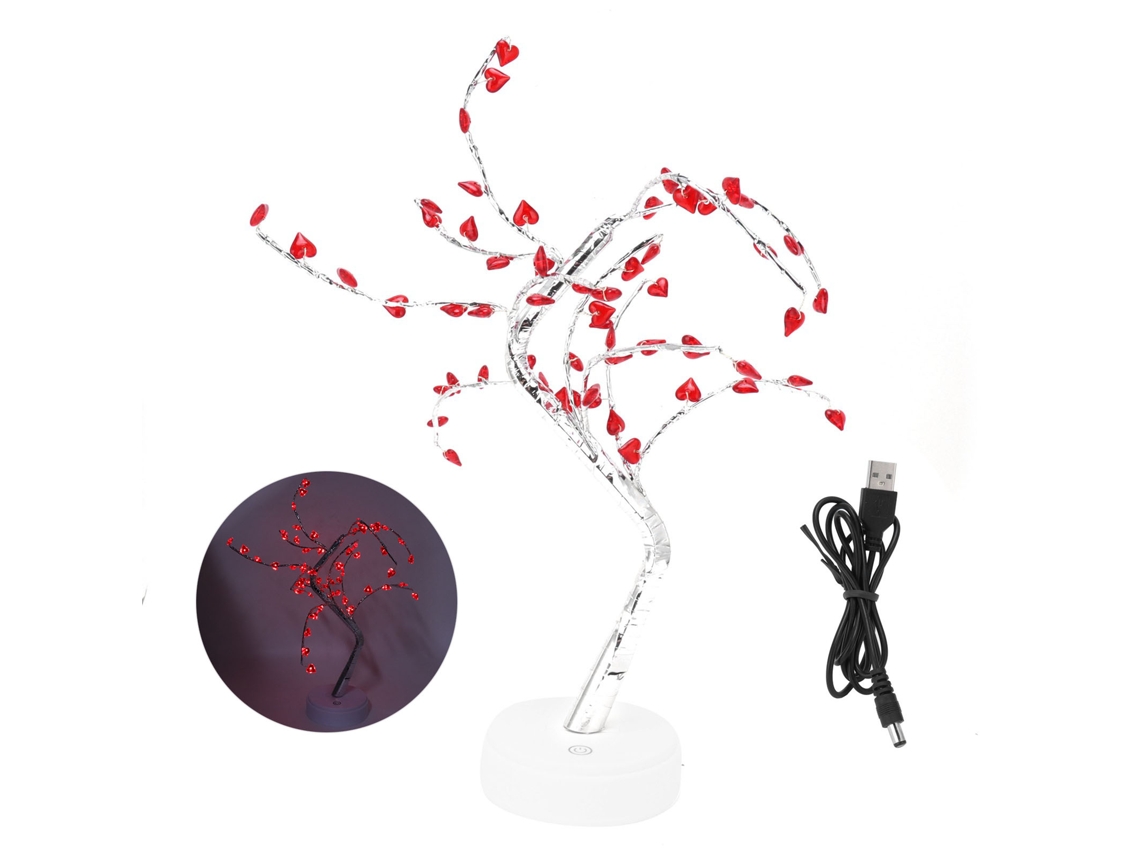 2026-luz De Árbol Con 60leds Rojo Amor, Alimentación Dual Usb/batería, Ip20, Lámpara Decorativa Diy Para Sala De Estar Hogar