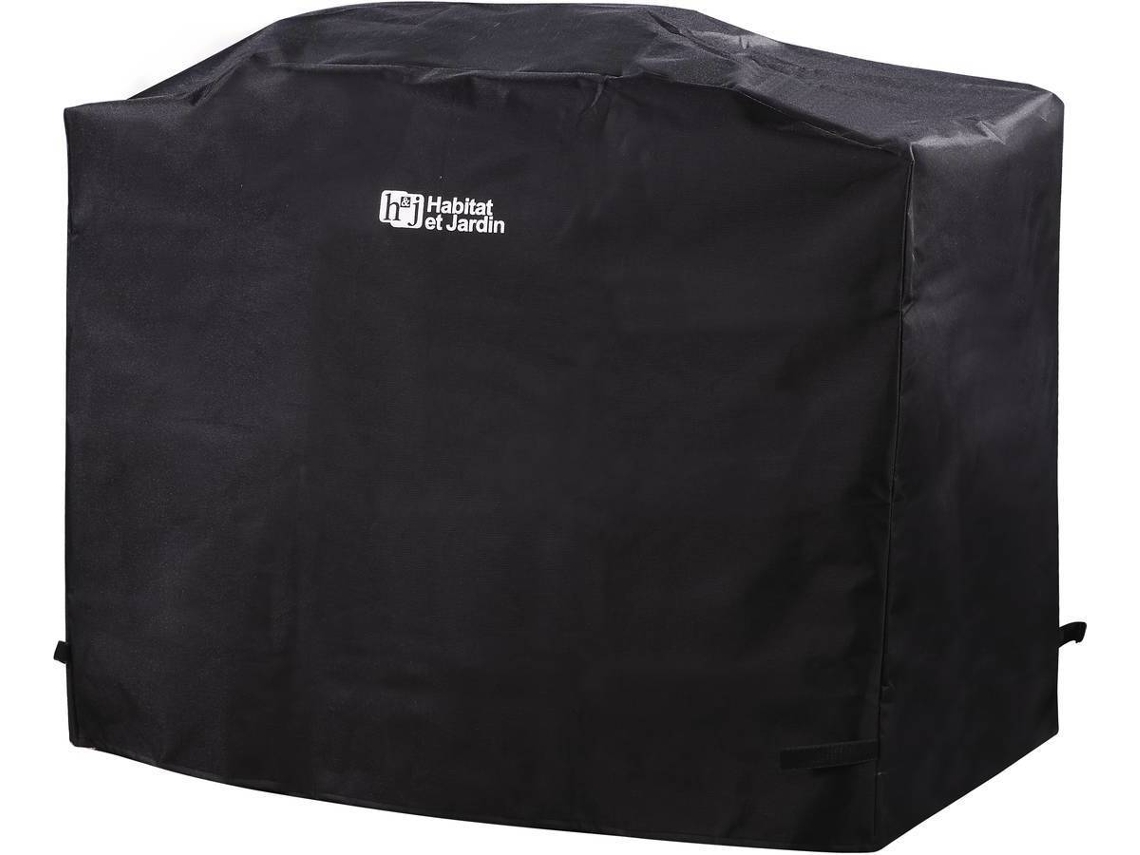 Funda para Barbacoa HABITAT ET JARDIN Festa 4 (Negro - Poliéster y PVC - 107x52 cm)